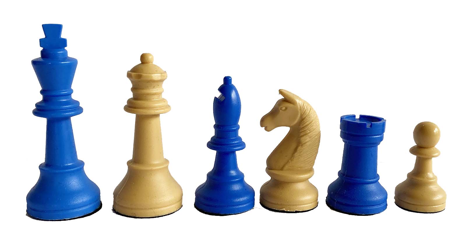 Schachfiguren blau / beige – Stoffsäckchen