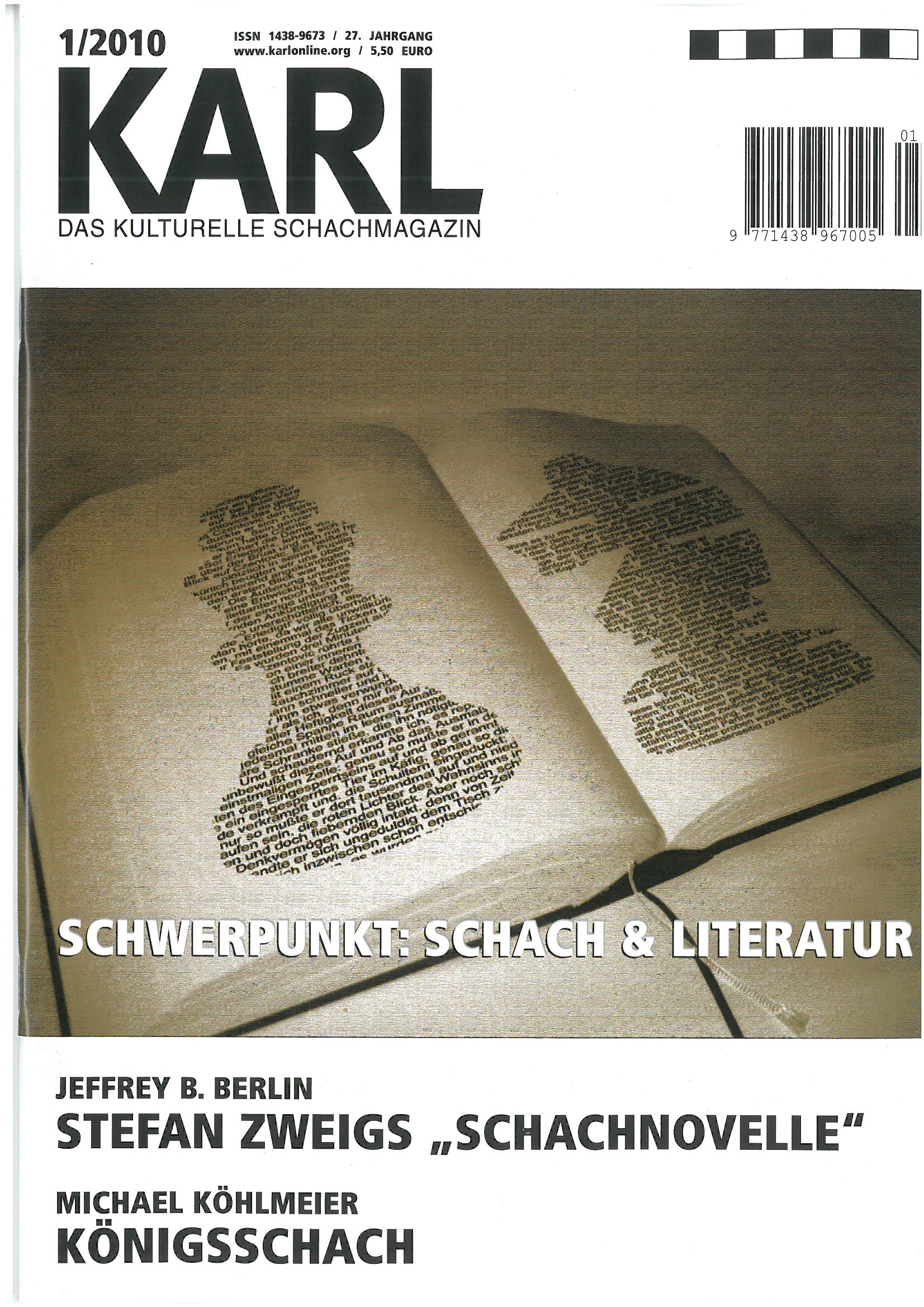 Karl 1/2010 - Schwerpunkt: Schach & Literatur