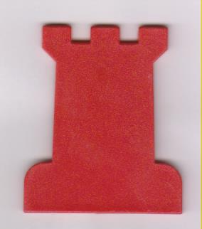Einzelfigur mit Magnet Turm rot