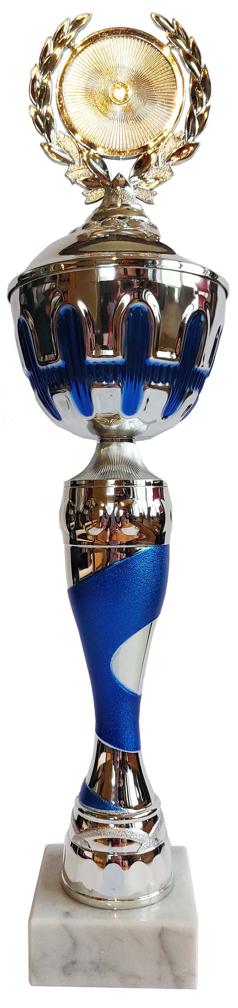 Pokale 341 Silber-Blau (große 3er-Serie)