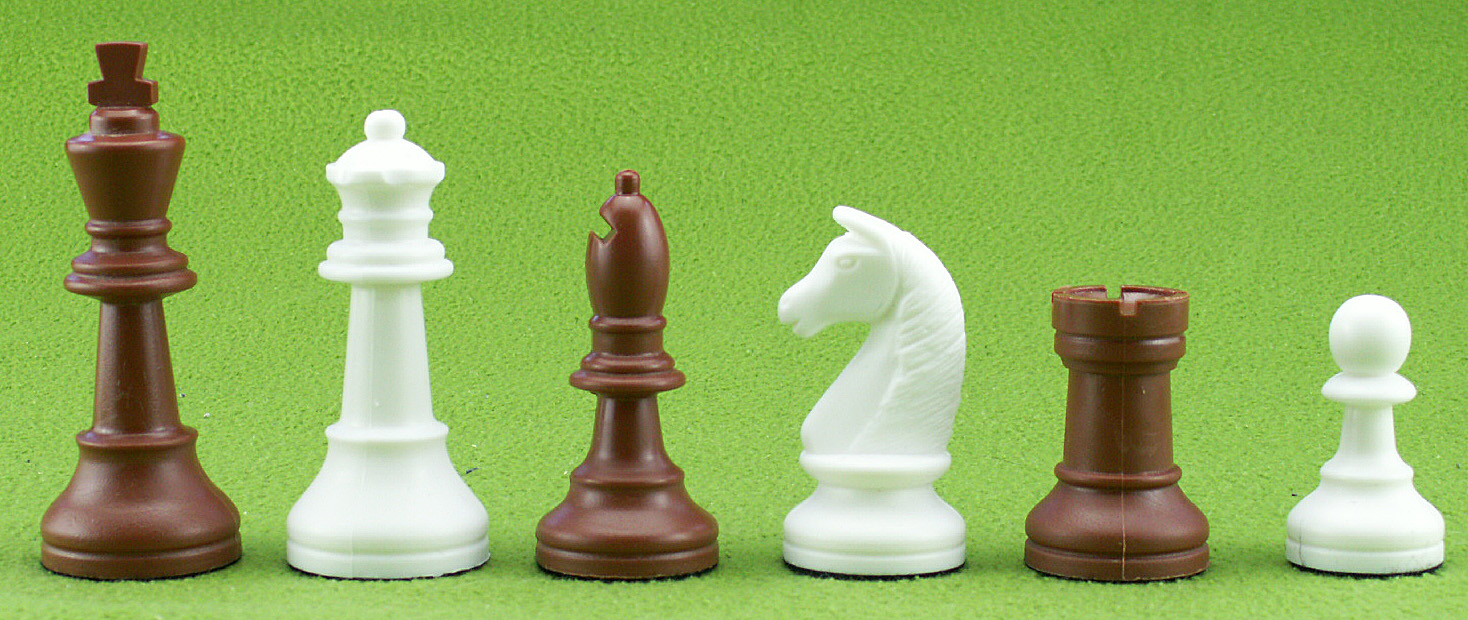 Schachfiguren braun / weiß – Stoffsäckchen
