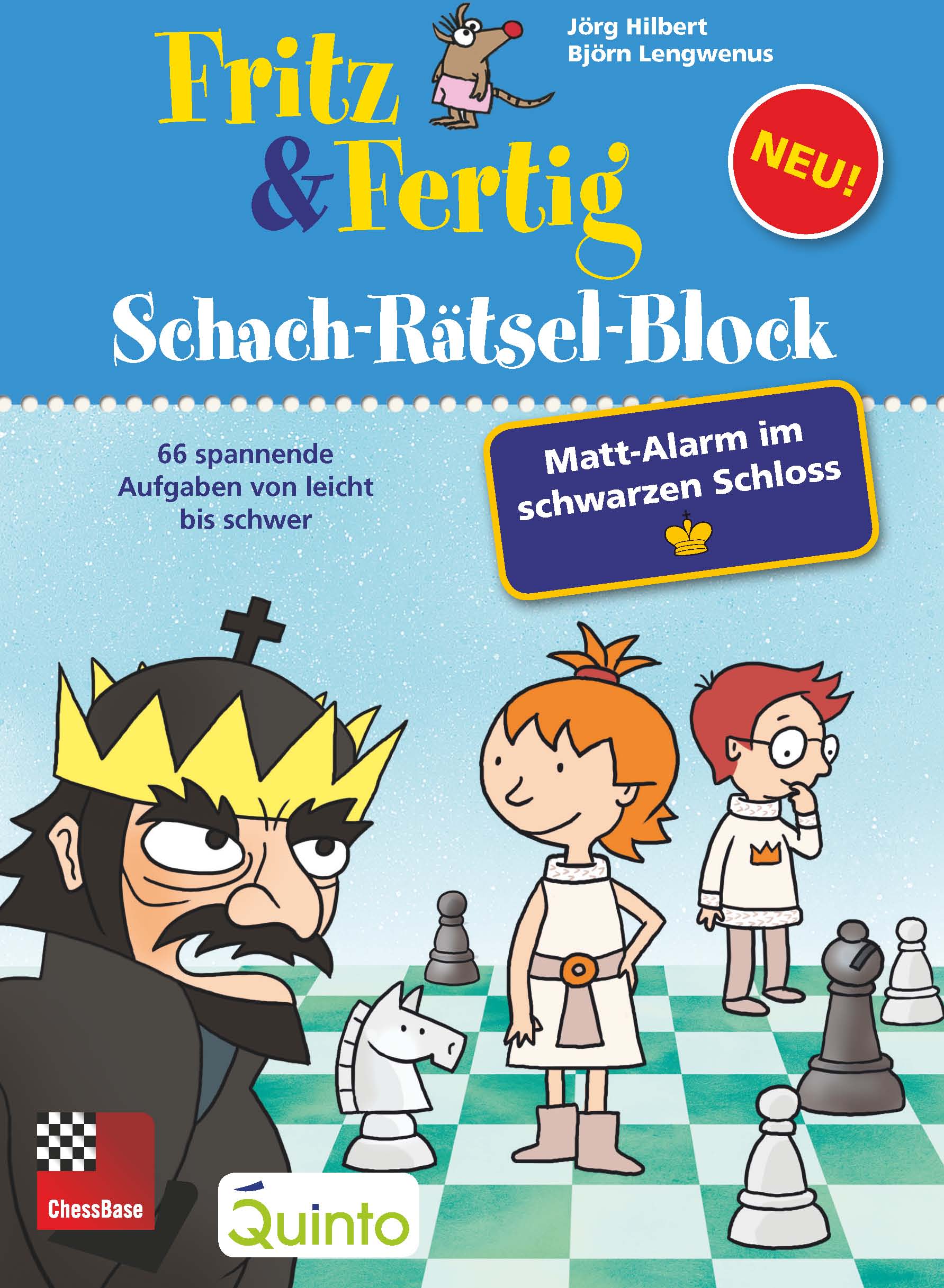 Hilbert / Lengwenus:  Fritz & Fertig - Schach-Rätsel-Block - Matt-Alarm im schwarzen Schloss